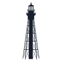 Skeletal lighthouse silhouette steel building PNG Design Transparent PNG