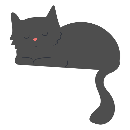 Schl?frige Katze flach PNG-Design