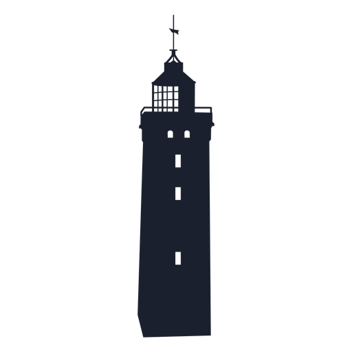 Diseño de silueta de faro cuadrado Diseño PNG