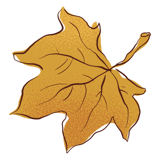 Aquarell Blatt Herbstelement PNG-Design