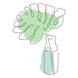 Planta de palma en forma de acuarela Diseño PNG