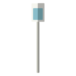 Señal de calle vista frontal sombra columna plana Diseño PNG