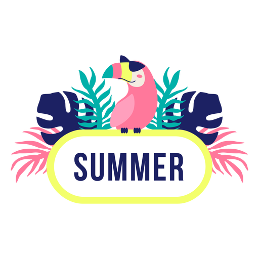 Summer jungle design title frame PNG Design