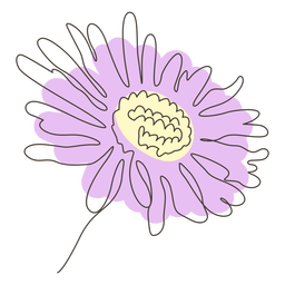 Sunflower flower line drawing stroke PNG Design Transparent PNG