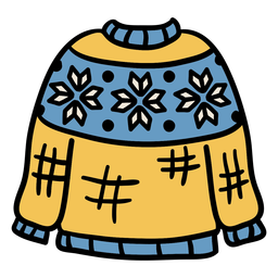 Sweater hand drawn clothing PNG Design