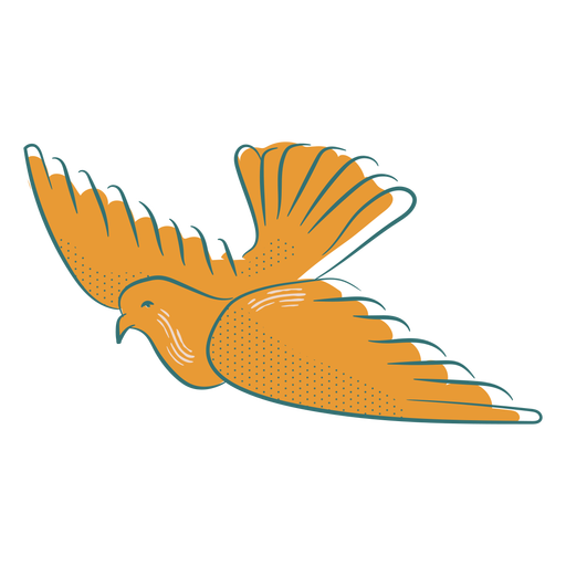 Insignia de paloma swooping Diseño PNG