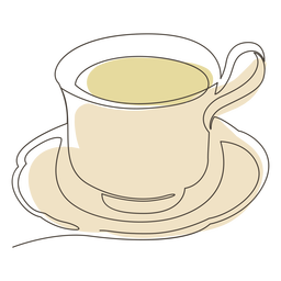 Xícara de chá pires Desenho PNG