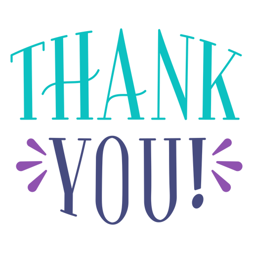 Thank you quote exclamation card PNG Design