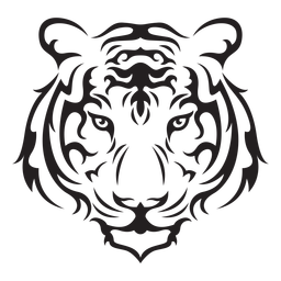 Golpe de cabeza de tigresa Diseño PNG