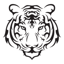 Tigress head stroke Transparent PNG