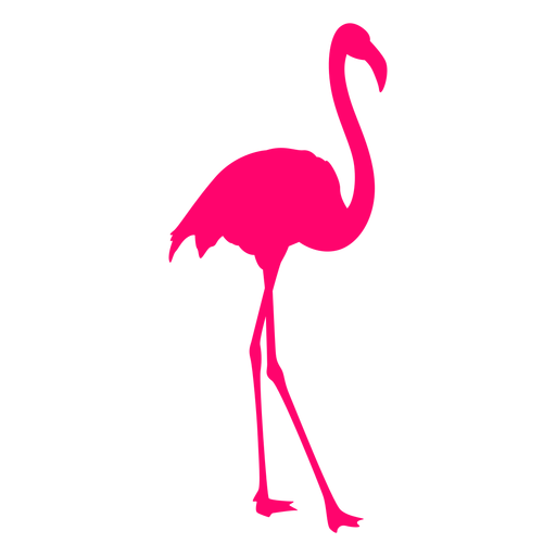 Tropical flamingo silhouette