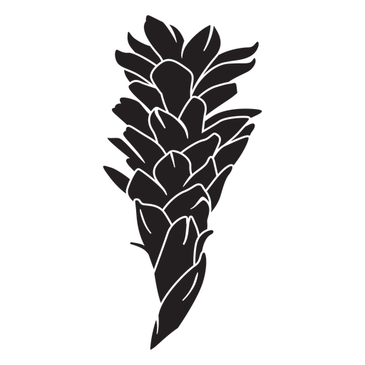 Tropical leafy flower silhouette - Transparent PNG & SVG ...