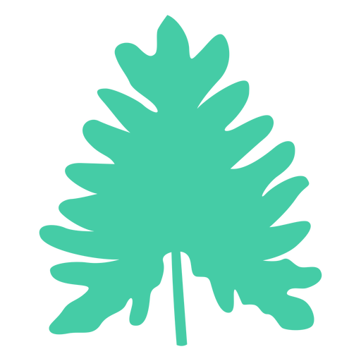 Tropical plant leaf silhouette PNG Design