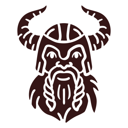 Casco y cabeza vikinga Diseño PNG