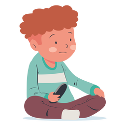 Assistindo tv sentado menino no apartamento Desenho PNG