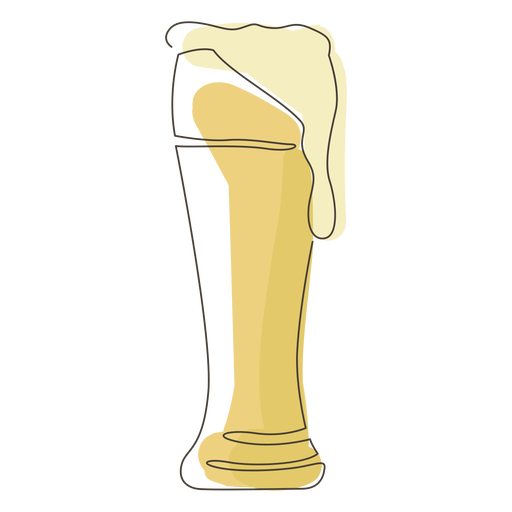 Weizen cerveza vaso trazo