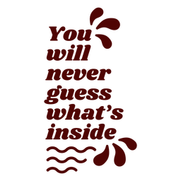 Saco de vinho nunca adivinhar letras Desenho PNG