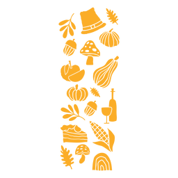 Saco de vinho com design de ação de graças Desenho PNG