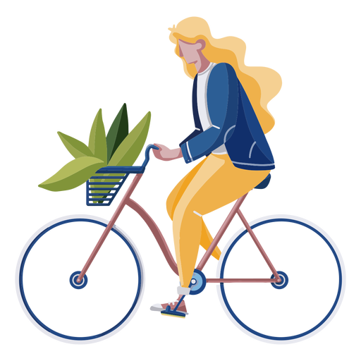 woman riding a bike