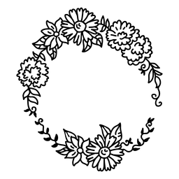 Corona de vinilo frondoso Diseño PNG