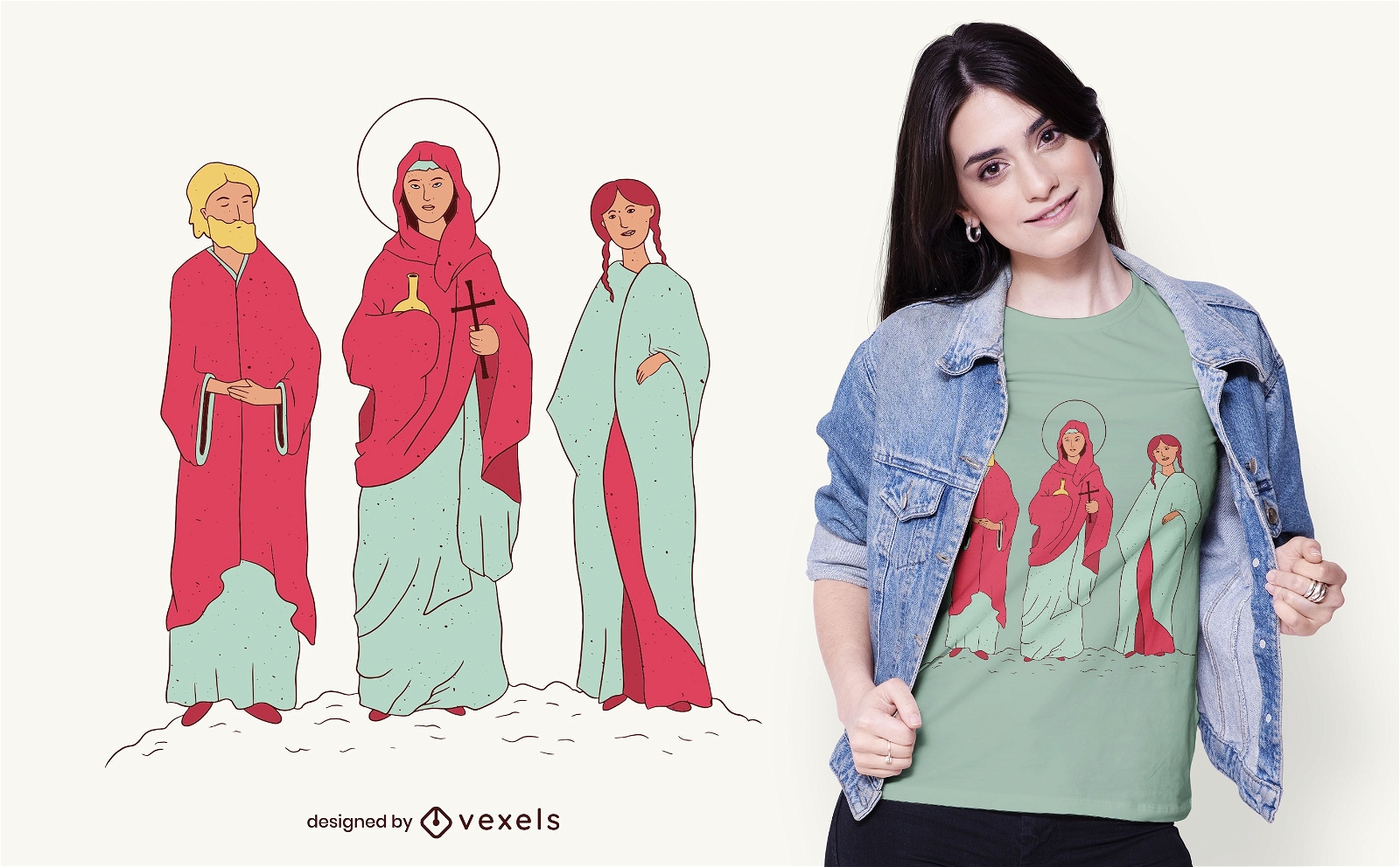 Catholic saints t-shirt design