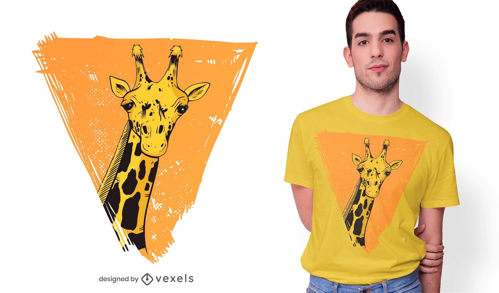 Giraffe Dreieck T-Shirt Design