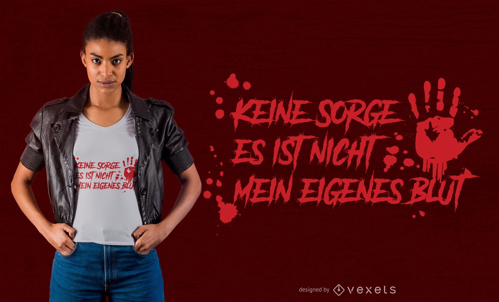 Blood german t-shirt design