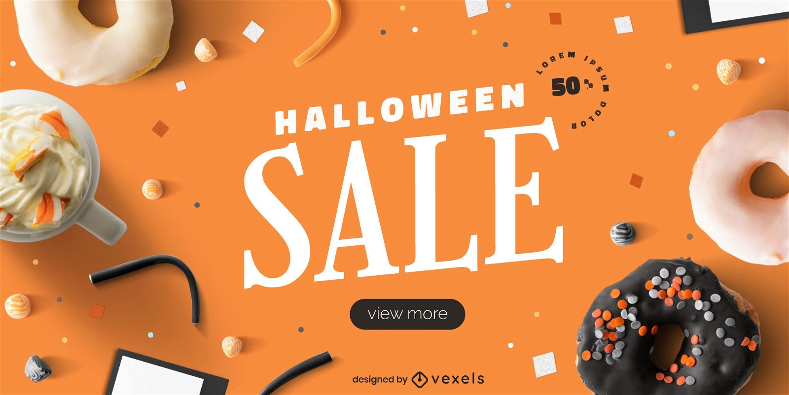 Design de controle deslizante de venda de Halloween