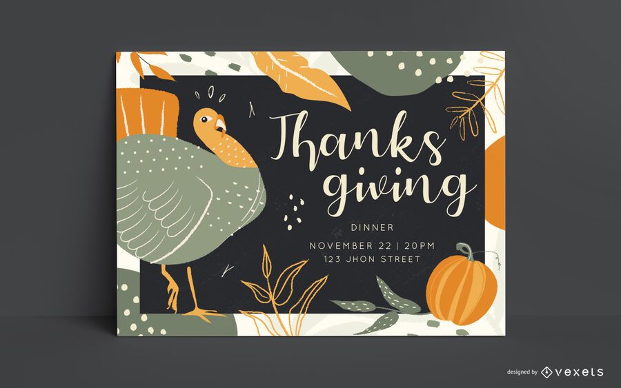 Thanksgiving dinner invitation template Thanksgiving dinner invitation template