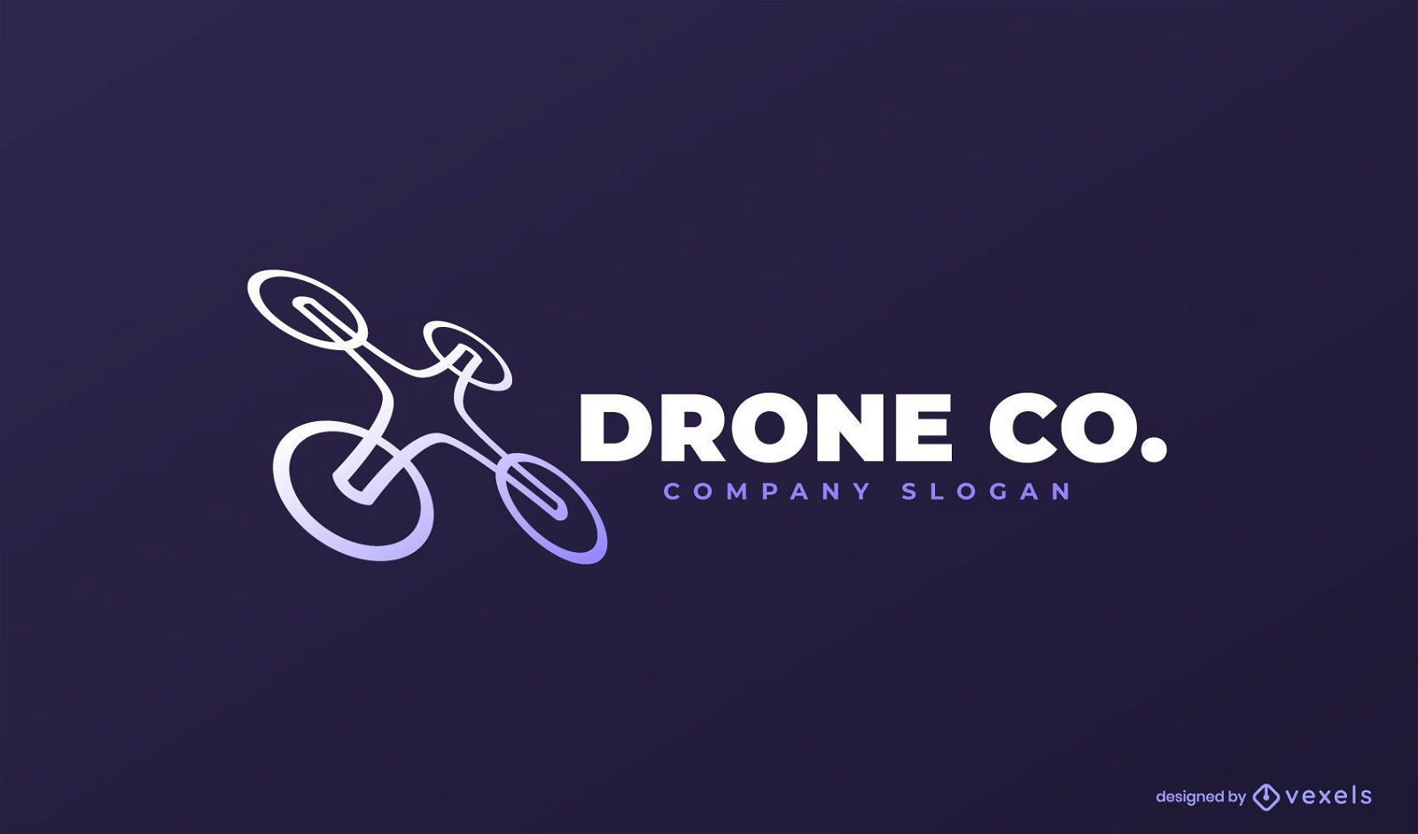 Modelo de logotipo da empresa drone