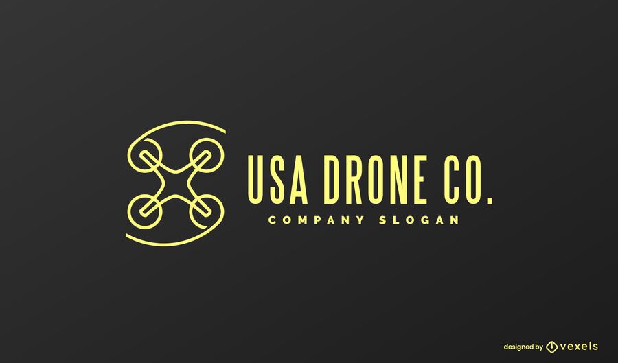 Diseño de logotipo de drone de usa Diseño de logotipo de drone de usa