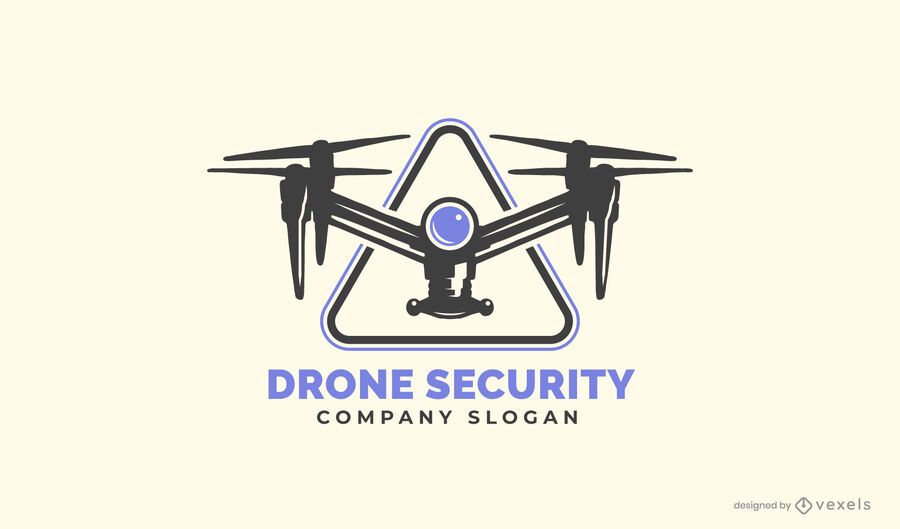 Drone security logo template Drone security logo template