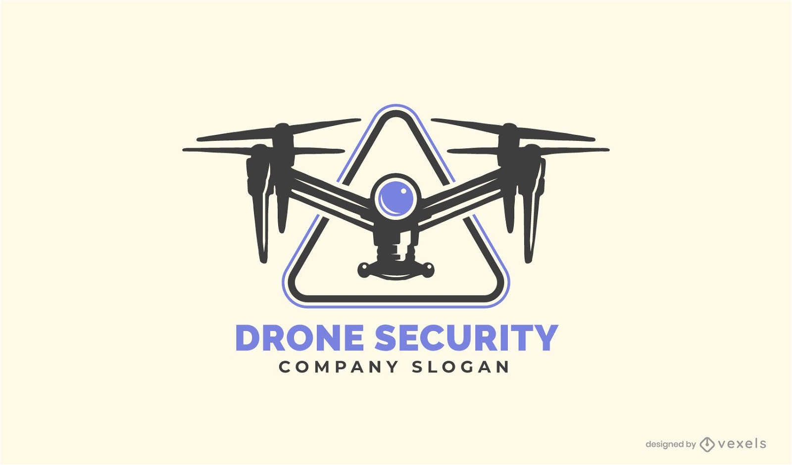 Plantilla de logotipo de seguridad de drones
