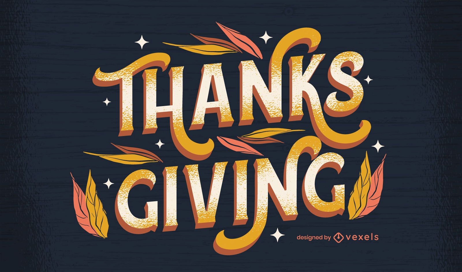 Funkelndes Thanksgiving-Schriftzugdesign