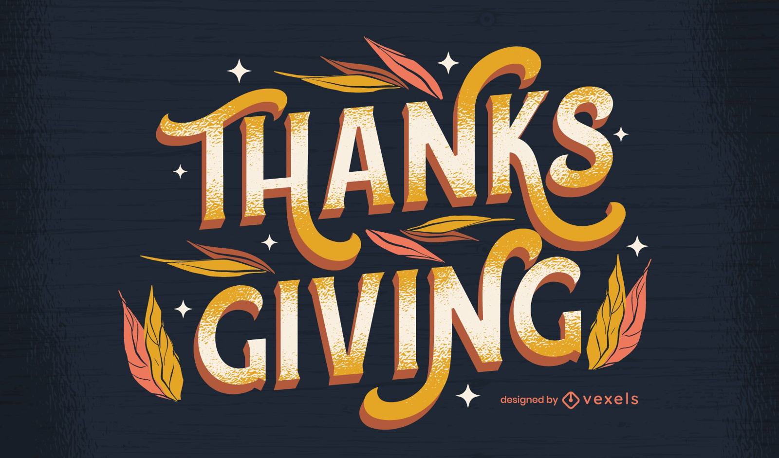 Sparkly thanksgiving lettering design