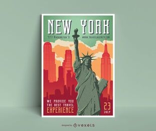 Diseño de carteles editables de Nueva York
