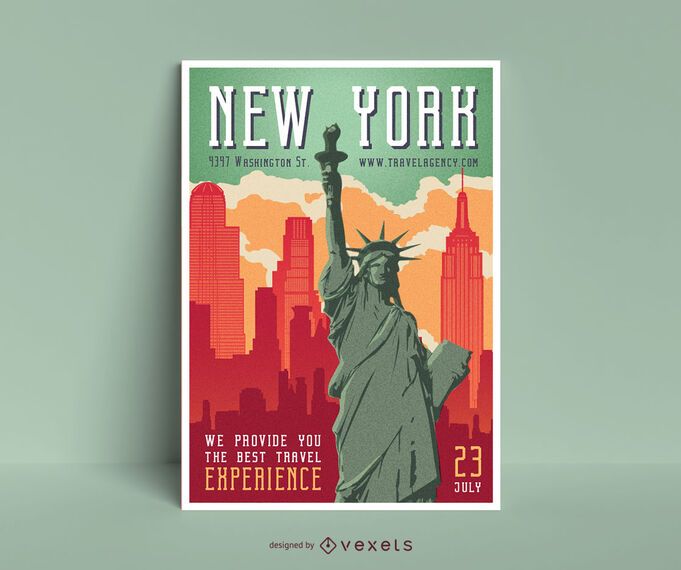 Diseño de carteles editables de Nueva York Diseño de carteles editables de Nueva York