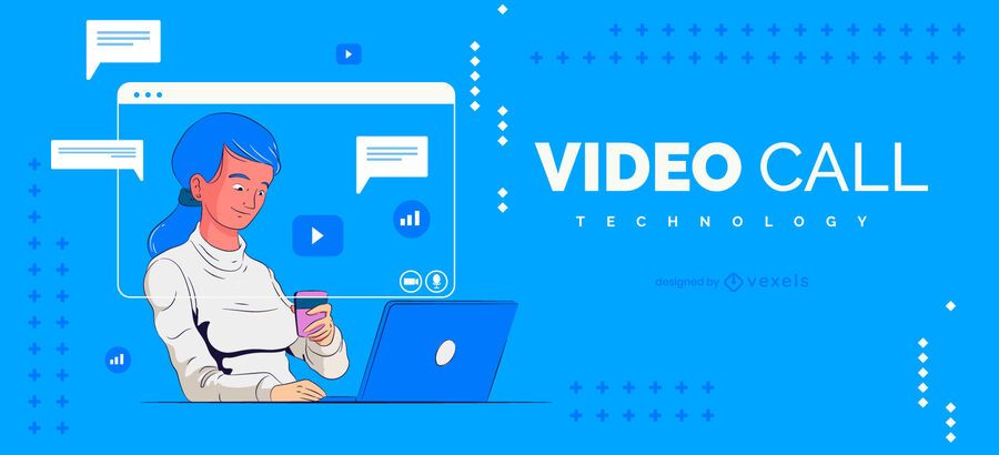 Diseño de ilustración de videollamada Diseño de ilustración de videollamada