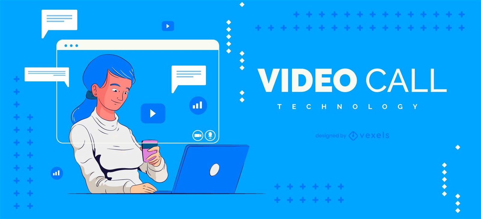 Video call illustration design