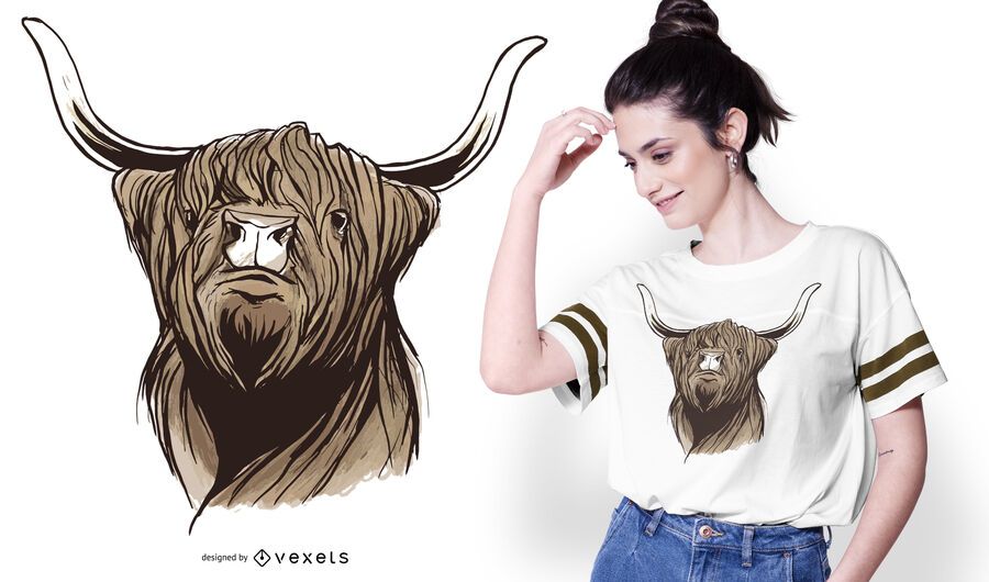 Diseño de camiseta Scottish Highland Cattle Diseño de camiseta Scottish Highland Cattle