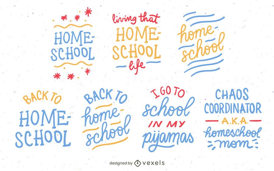 Diseño de conjunto de letras de Homeschool Diseño de conjunto de letras de Homeschool