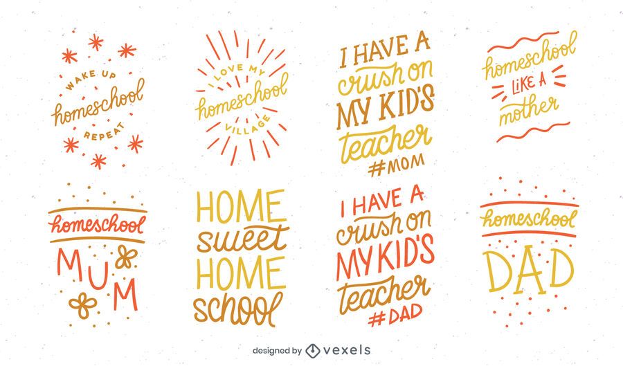 Paquete de diseño de letras de Homeschool Paquete de diseño de letras de Homeschool