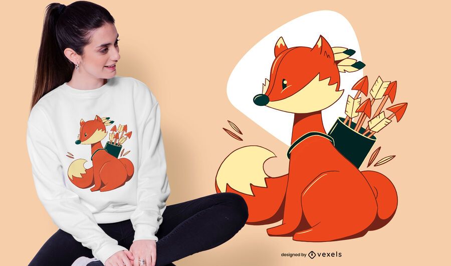 Design de camiseta Fox Archer Design de camiseta Fox Archer