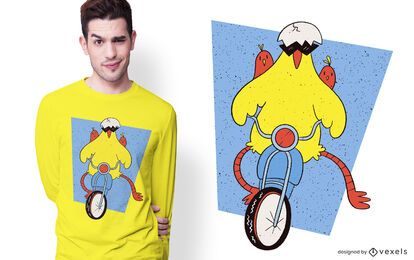 Chicken Scooter T-Shirt Design