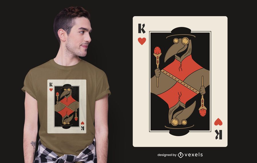 Plague Doctor Card T-shirt Design Plague Doctor Card T-shirt Design