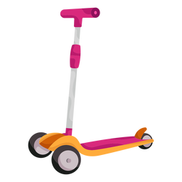 3 wheeled kid scooter illustration PNG Design