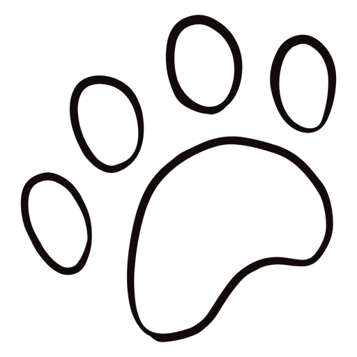 Animal paw print doodle PNG Design