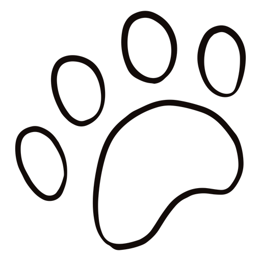 Doodle de impressão de pata de animal Desenho PNG