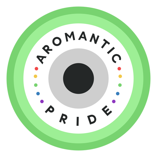Aromantic pride badge PNG Design