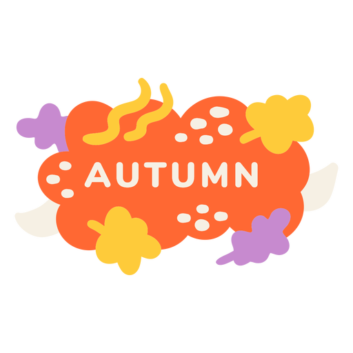 Etiqueta de folha de outono Desenho PNG